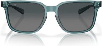 Costa Kailano 53mm Polarized Gradient Square Sunglasses in Crystal Aquamarine/Gray 580G at Nordstrom