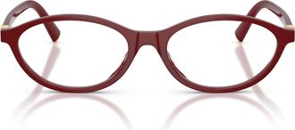Miu Miu Oversized Round Acetate Eyeglasses with Gold Accents