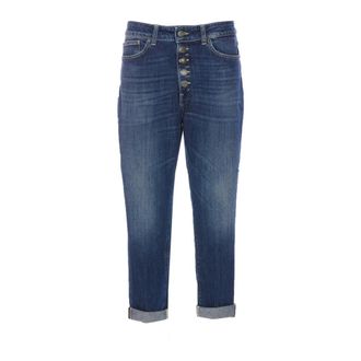 Dondup Cropped Jeans, female, Blue, Size: W30 Denim Trousers