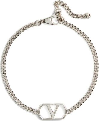 Valentino Garavani VLogo Signature Metalen Armband - Heren - Armbanden - Grijs - ONE Size - Accessoires