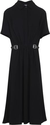 Loewe Black Belted Viscose Dress