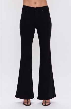 Pistola Denim Kinsley High Waist Flare Jeans in Noir at Nordstrom, Size 24