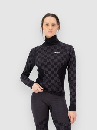 Mons Royale Ascender Merino Mock Neck Funktionsshirt grau
