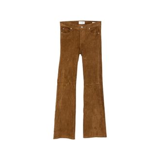 Frame Denim The Rodeo Suede Flared Trousers