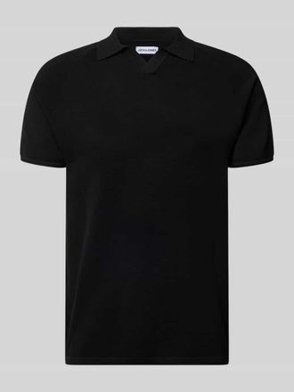 Jack & Jones Jack & Jones Regular Fit Poloshirt mit Strukturmuster Modell HILL in Black, Gr&ouml;&szlig;e XXL