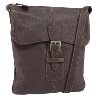 Loewe Pre-owned Leren Schoudertas - Dames - Pre-owned - Bruin - Maat: ONE Size Leer