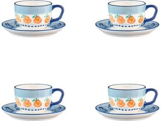 Bj&ouml;rn Borg Taza 20cl y platillo &Oslash;15cm - 4 piezas - C&iacute;trico