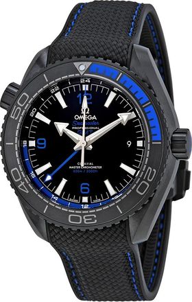 Omega Pre-owned Omega Seamaster Planet Ocean GMT Automatic Chronometer Black Dial Mens Watch 215.92.46.22.01.002