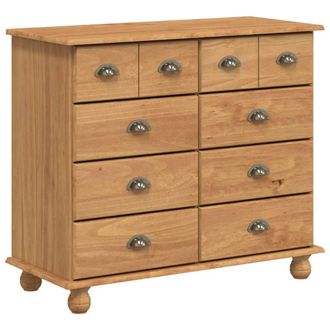 Berkfield Home Chest of Drawers ASKIMHoney Brown 91x40x79 cm Solid Wood Pine | Size: 91 x 40 x 79 cm