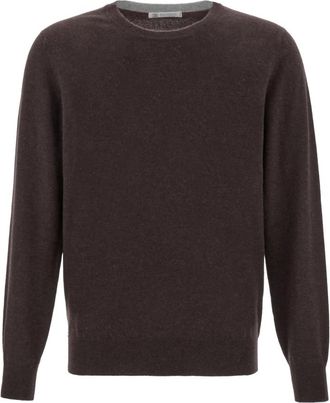 Brunello Cucinelli M2200100 Cashmere Trui - Heren - Cashmere truien - Bruin - XL - Kasjmier - Truien & Vesten