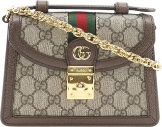 Gucci Pre-owned Gucci Small GG Supreme Web Ophidia Top Handle Bag Ladies BZPYGKW417KL4QWA