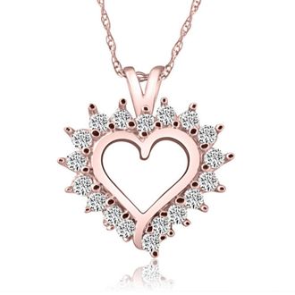 Pompeii3 1/2Ct Diamond Petite Diamond Pendant Necklace in 14k White, Yellow, or Rose Gold