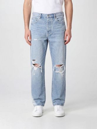 Purple Jeans in denim distressed con vestibilit&agrave; straight a cinque tasche