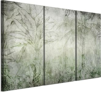 OEM Cuadro Sobre Lienzo Italiano De 90 X 60 Cm, Tr&iacute;ptico - Estilo Boho - Naturaleza Cuadro Sobre Lienzo Italiano De 120 X 80 Cm, Tr&iacute;ptico - Estilo Boho - 