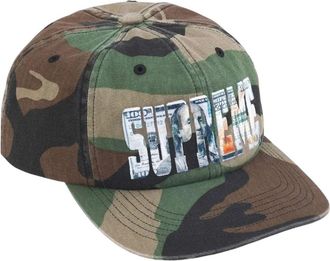 SUPREME SS26 Embroidered Money Logo 6-Panel Woodland Camo SUP-SS26-1003-WODLNDCAMO