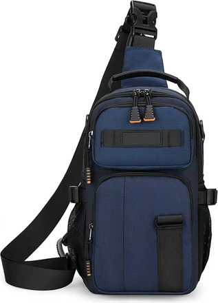 Generic Mens messenger bag, comfortable handbag, large capacity school bag, suitable for storing textbooks and study stationery (Dark Blue)