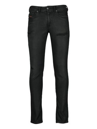 Diesel Sleenker 1979 gerafelde jeans - Zwart