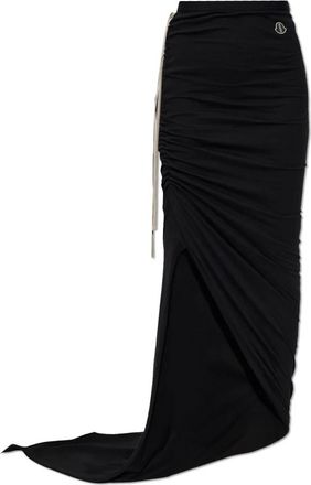 Rick Owens Gebreide Verstelbare Rok - Dames - Maxi Rokken - Zwart - M - Katoen - Rokken
