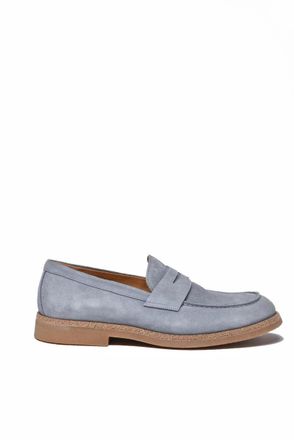 Eleventy Suede Moccasin - Denim