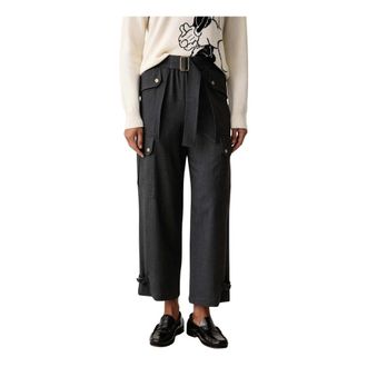 Liu Jo Wijde broek - Dames - Broeken - Grijs - Maat: XS Viscose