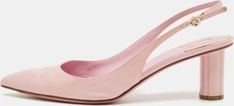 Gianvito Rossi Purple Patent Leather Slingback Pointed Toe Pumps