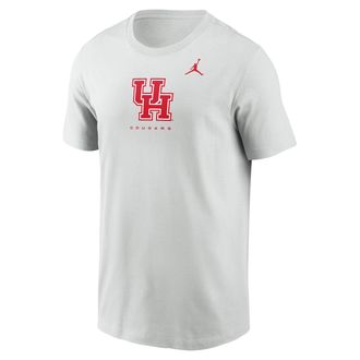 Nike Jordan Mens Houston Half Court Basketball Jordan Brand Dri-FIT College T-Shirt in Grey | IW0549-025