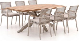 Bellagio la vita attrattiva Bellagio Marudo/Induno Deens Ovaal 240cm dining tuinset 7-delig stapelbaar