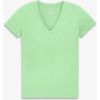 primary Adult Classic Slub V-Neck Tee in Pear at Nordstrom, Size Xx-Large