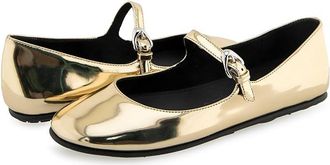 Aerosoles Perry Womens Flat Shoes Gold Faux Leather : 6.5 B - Medium