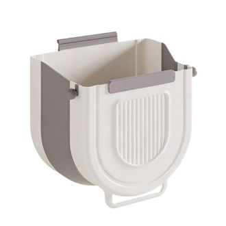 OEM Papelera Colgante Plegable Para Espacios Peque&ntilde;os - Gris Claro 3