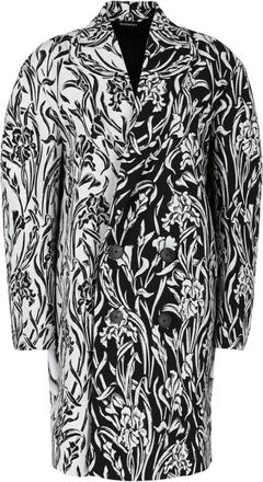 Givenchy Double-Breasted Floral Jacquard Coat