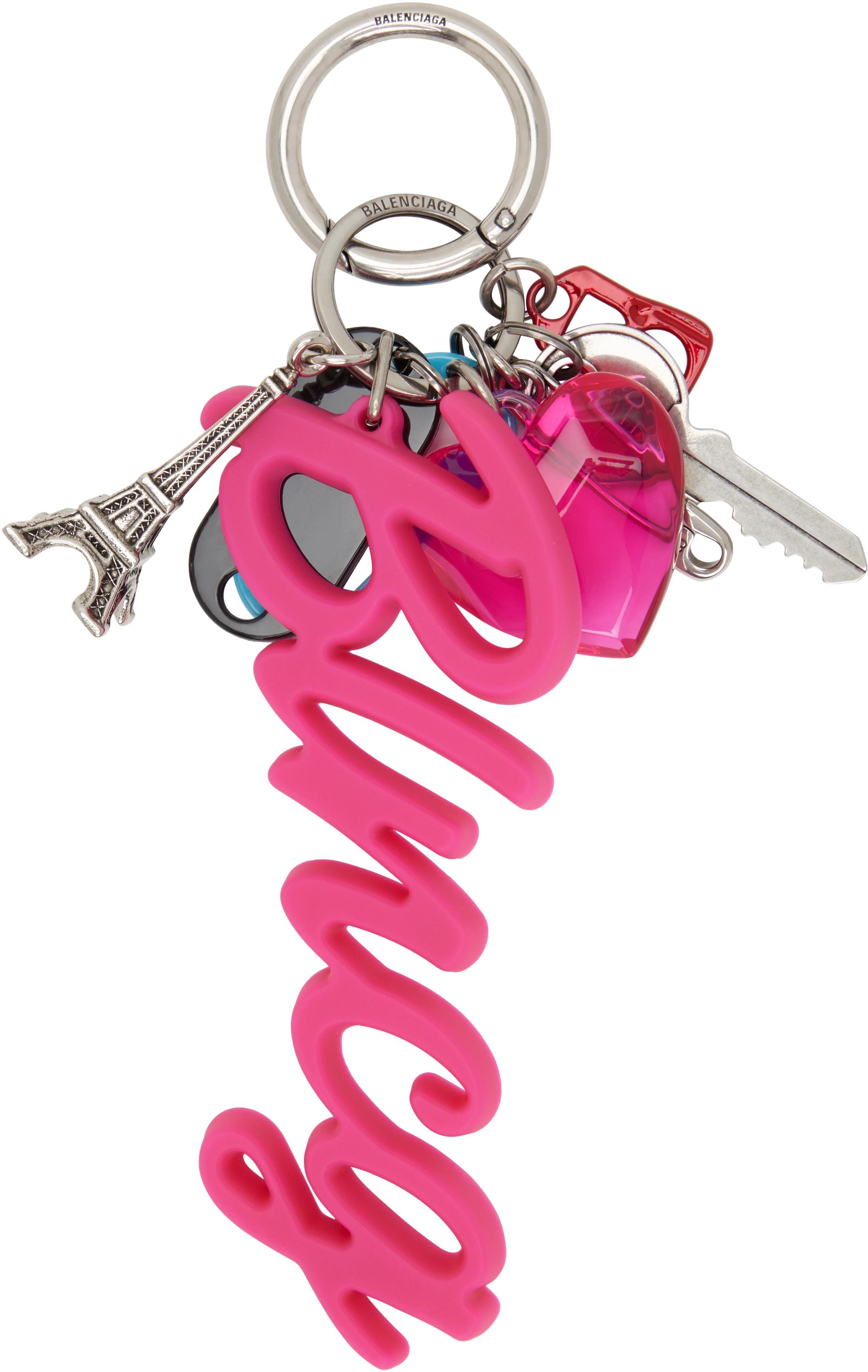 Balenciaga Eiffel Le City Leather Charm Key Holder from 625