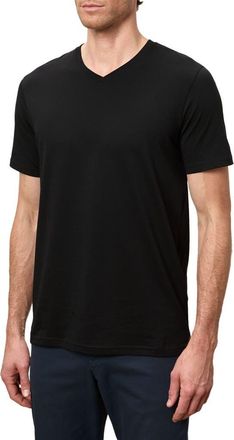 Pact Organic Cotton Mens Softspun Essential V-Neck Tee in Black at Nordstrom, Size Xx-Large