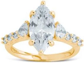 Sterling Forever Cubic Zirconia Ring in Gold at Nordstrom, Size 9