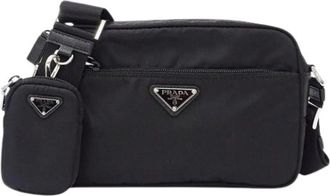 Prada Pre-owned Vintage Nylon Crossbody Tas - Heren - Vintage Schoudertas - Zwart - ONE Size - Nylon - Vintage