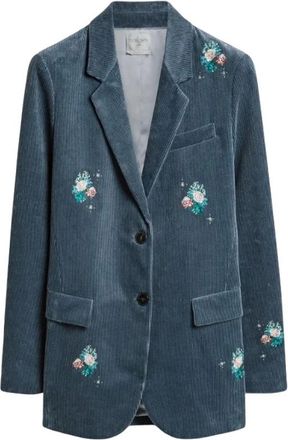 Forte_Forte Bouquet Ribbed Corduroy Jas - Dames - Jassen - Grijs - Maat: M Corduroy