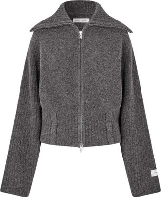Sams&oslash;e & Sams&oslash;e Samirra Ritssluiting Vest - Dames - Vesten - Grijs - M - Wol - Truien & Vesten