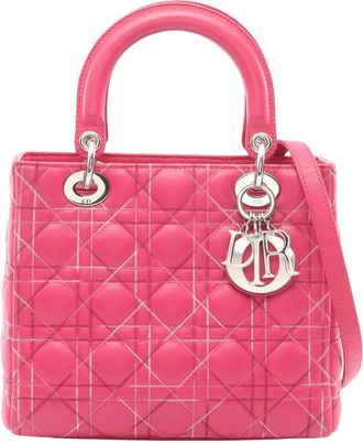 Dior Pre-owned Dior Medium Lambskin Cannage Lady Dior Ladies 6CLXTV993THXBIR2
