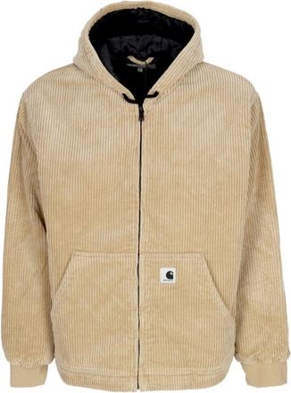 Carhartt Work in Progress Velvet Millen Jas met Verstelbare Capuchon - Dames - Zomerjassen - Bruin - L - Katoen - Jassen