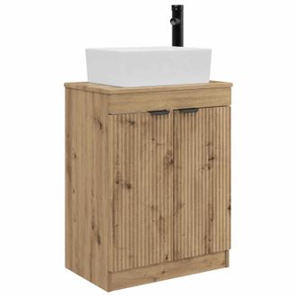 vidaXL Vanidad De Ba&ntilde;o Con Lavabo Roble Artisan 54 X 35 X 83 Cm Vidaxl