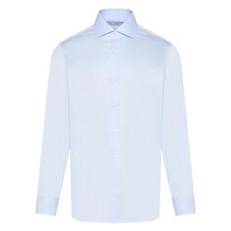 Barba Katoenen overhemd - Heren - Zakelijke Overhemden - Blauw - XL - Katoen - Overhemden
