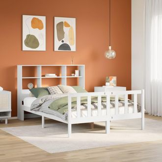 Berkfield Home Bookcase Bed without Mattress White 160x200 cm Solid Wood Pine