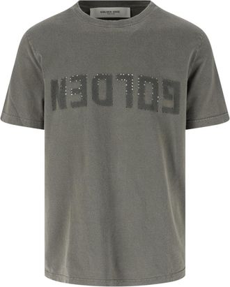 Golden Goose T-Shirt, In Green Cotton, Crew Neck