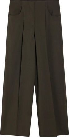 Fendi Groene reguliere broek - Dames - Wijde Broeken - Groen - S - Broeken