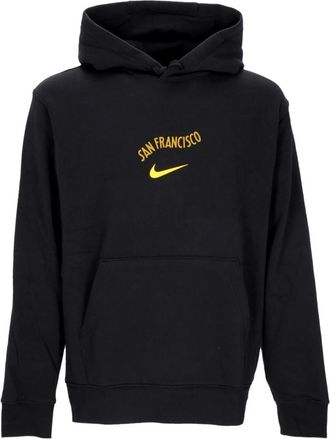 Nike NBA City Edition Club Fleece Hoodie - Heren - Sportshirts - Zwart - XS - Katoen - Fitness