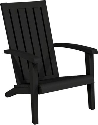 vidaXL Vidaxl - Silla de jardín Adirondack polipropileno negro