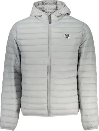 North Sails Lange Mouwen Jas met Capuchon - Heren - Winterjassen - Grijs - 3XL - Polyester - Jassen