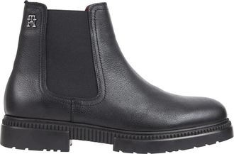 Tommy Hilfiger Comfort Cleated Thermo Booties - Heren - Chelseaboots - Zwart - 41 EU - Leer - Schoenen
