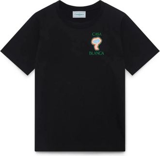Casablanca Rainbow Mushroom T-Shirt - Heren - T-shirts - Zwart - M - Katoen - Tops