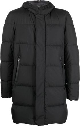 Herno Gewatteerde Pufferjas met Capuchon - Heren - Gewatteerde jassen - Zwart - 3XL - Jassen